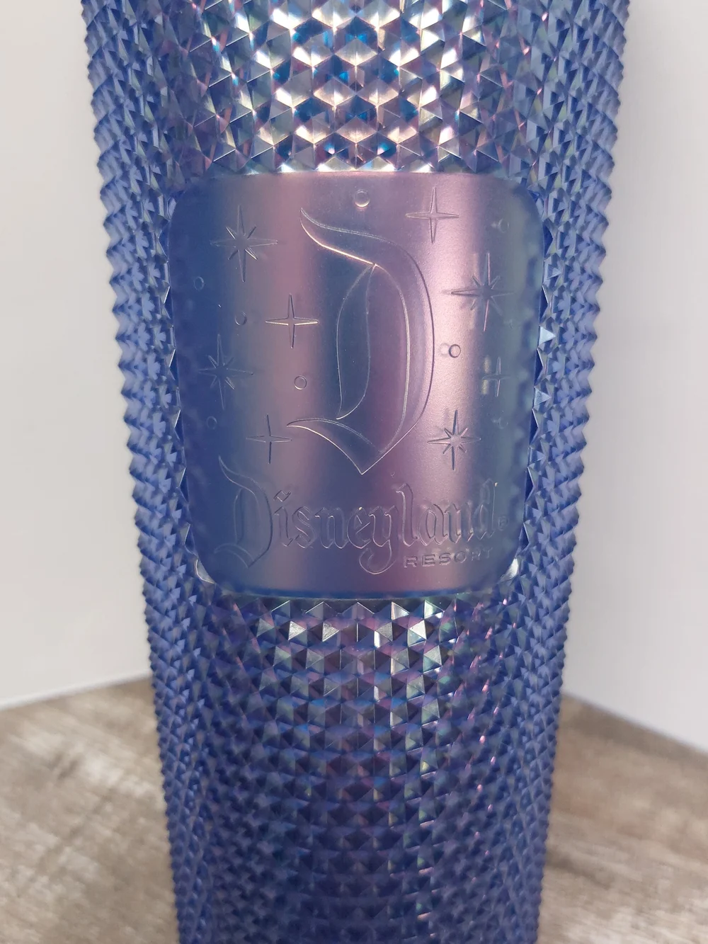 Starbucks Disneyland Resort Iridescent Blue Studded Tumbler with Straw